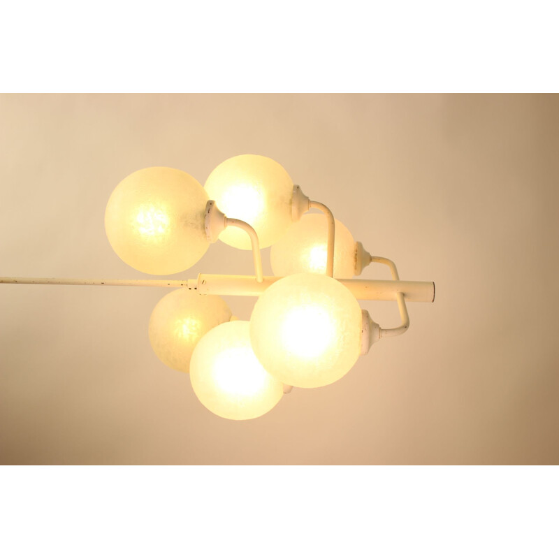 White pendant lamp with white bulbs 