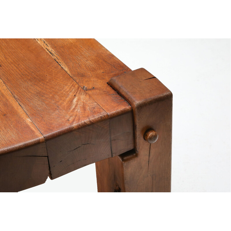 Vintage solid oak coffee table 1960