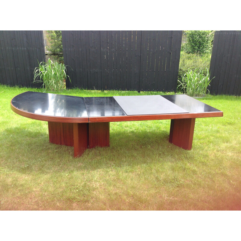 Vintage rosewood conference desk with drawer, 1970