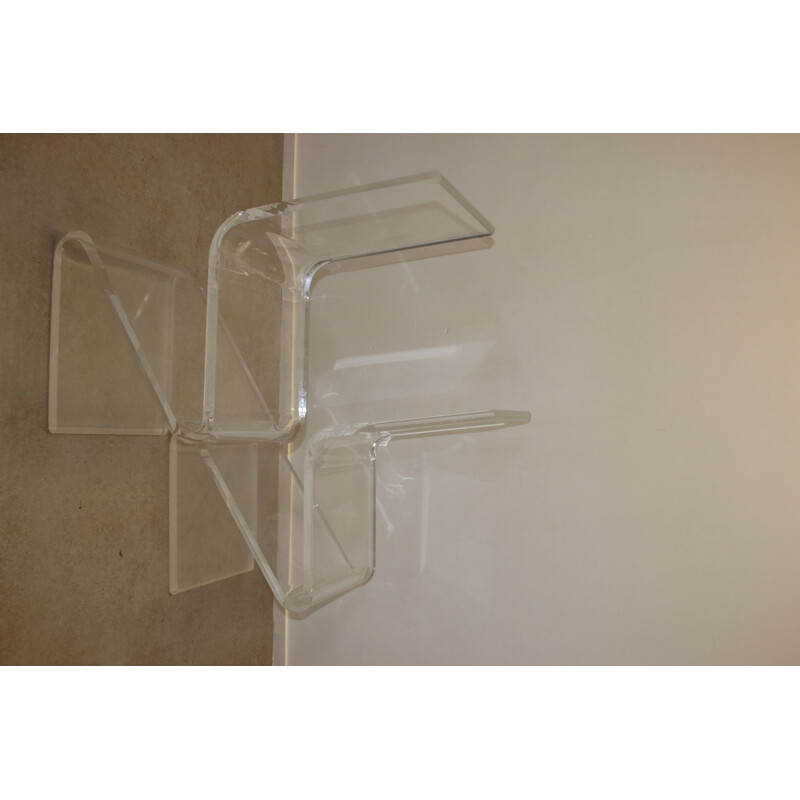 Chaises vintage en plexiglas Luctie Design Modèle Z de Gerrit Rietveld