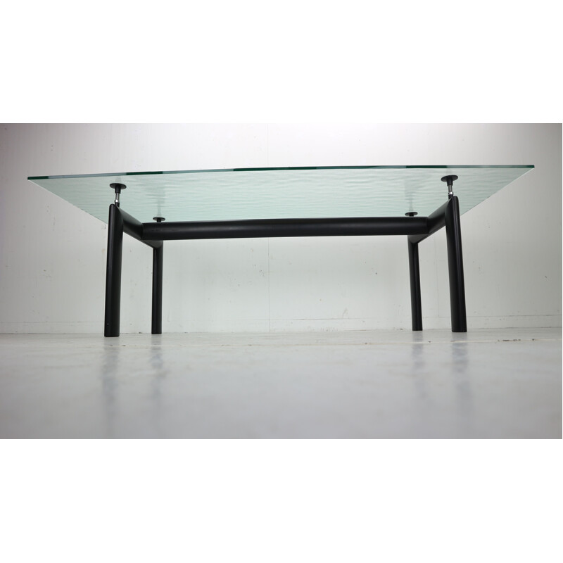  Glass Dinning Table Le Corbusier For Cassina, Italy 1970s 