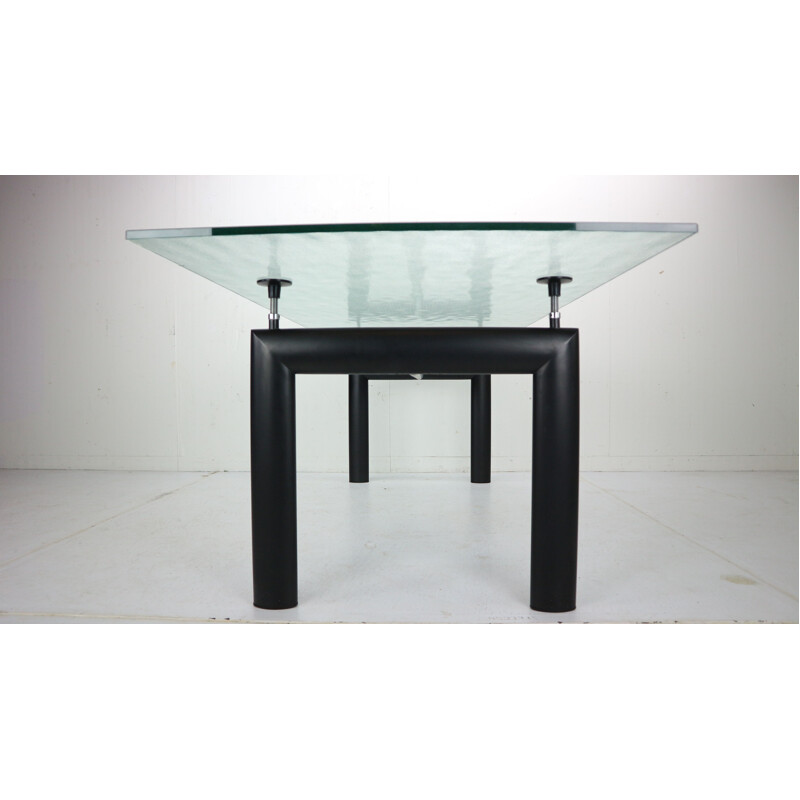  Glass Dinning Table Le Corbusier For Cassina, Italy 1970s 