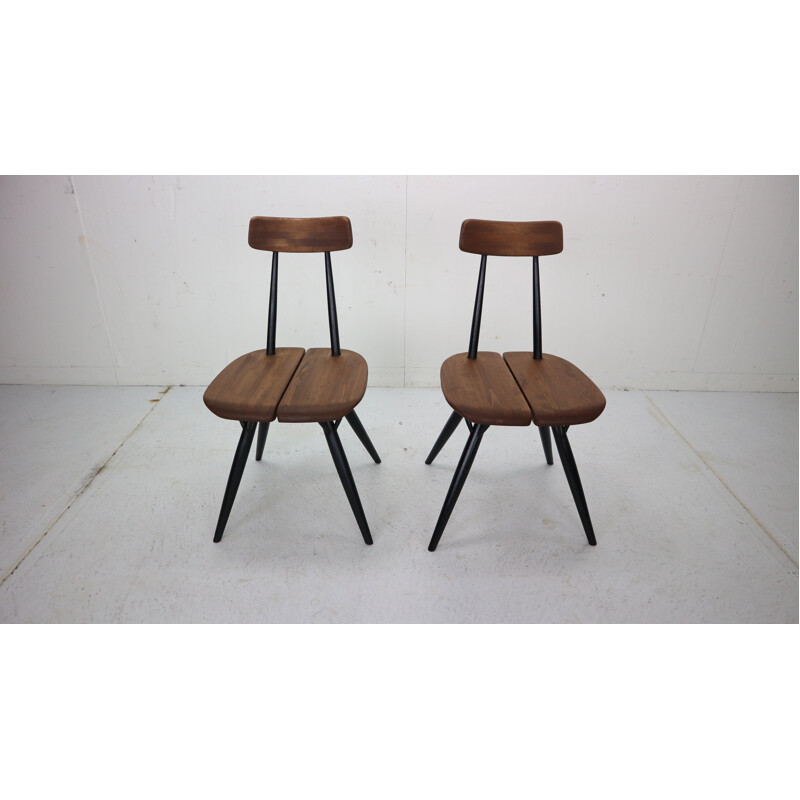 Set of 2 chairs, dining table, bench Ilmari Tapiovaara Finland 1950s