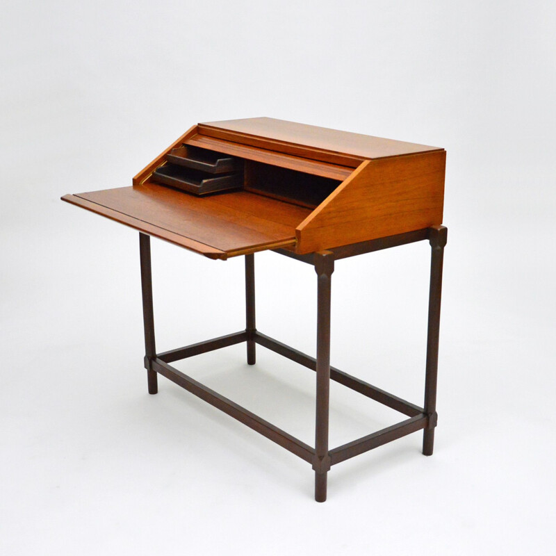 Vintage secretary Teak Desk By Fratelli Proserpio, 1960s