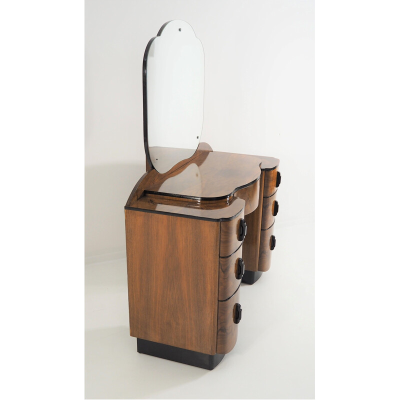 Dressing Table vintage with Mirror by Jindřich Halabala, 1950s
