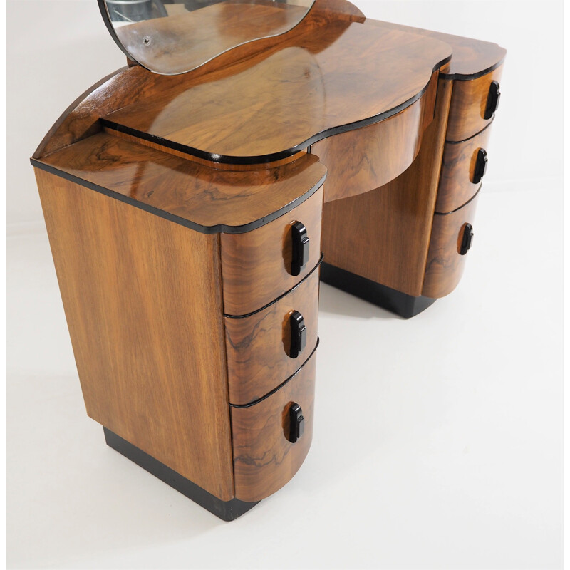 Dressing Table vintage with Mirror by Jindřich Halabala, 1950s