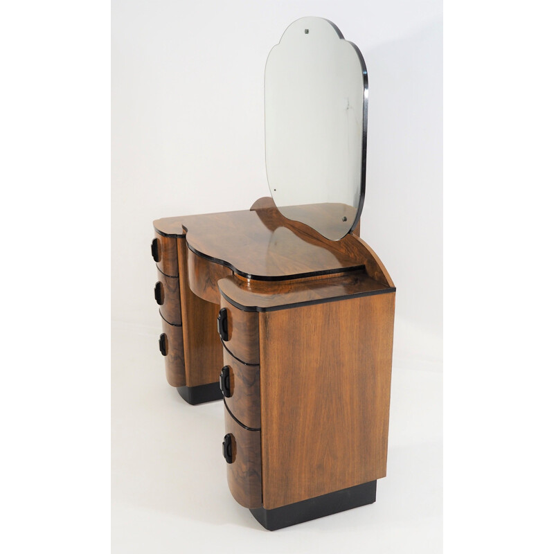 Dressing Table vintage with Mirror by Jindřich Halabala, 1950s