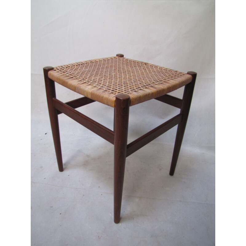 Hocker mit Geflecht er Jahren dänischer Stuhl 1960