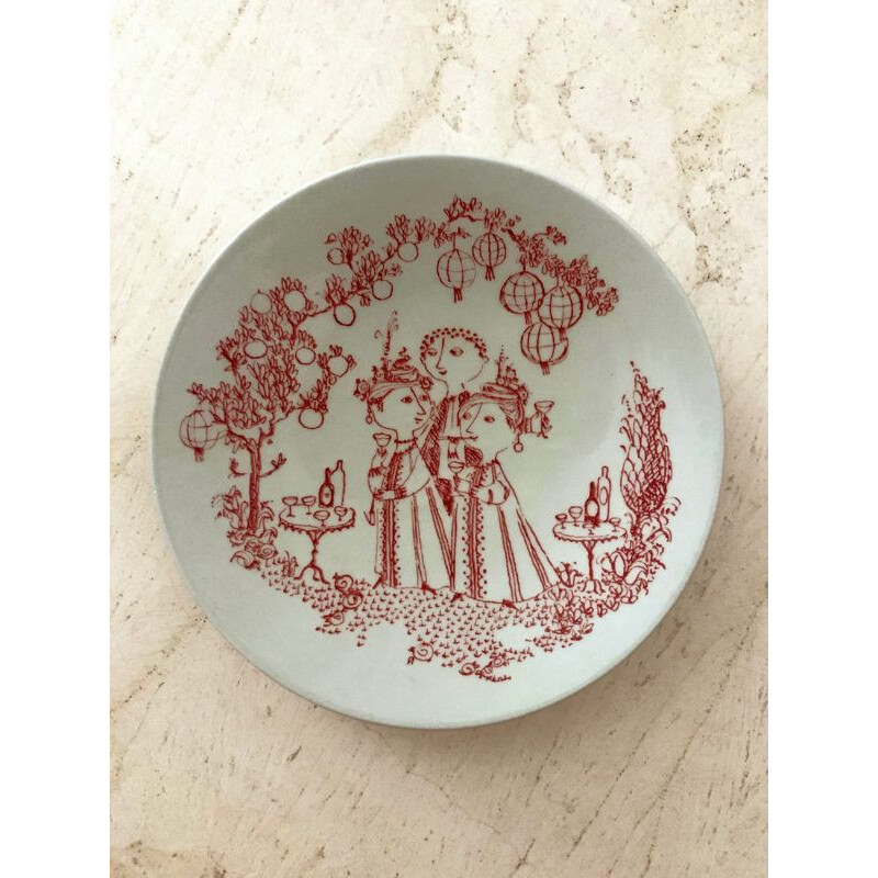 Ceramic Plate mid century Bjorn Wiinblad 1970s