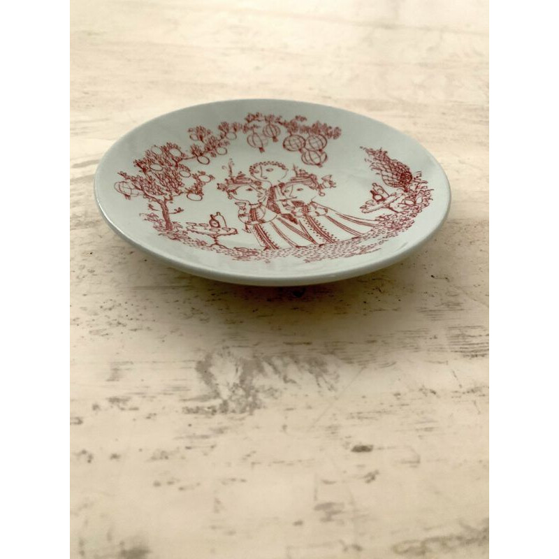 Ceramic Plate mid century Bjorn Wiinblad 1970s