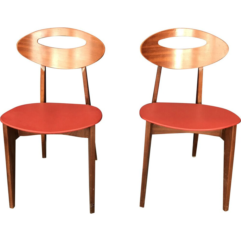 Pair of vintage chairs by Roger Landault, France, 1960