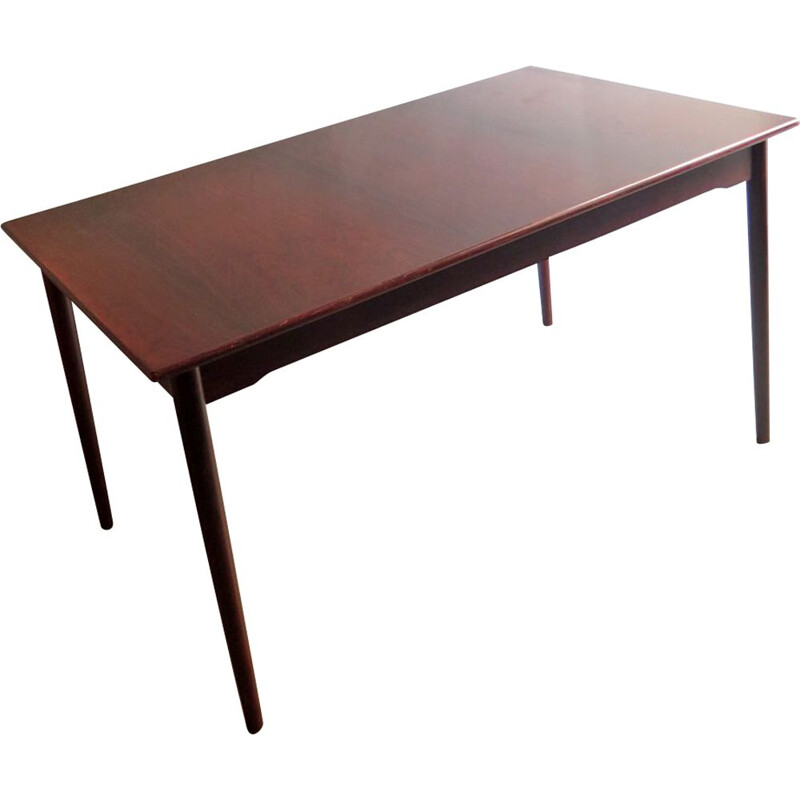 Rosewood vintage dining table with extension, 1950s