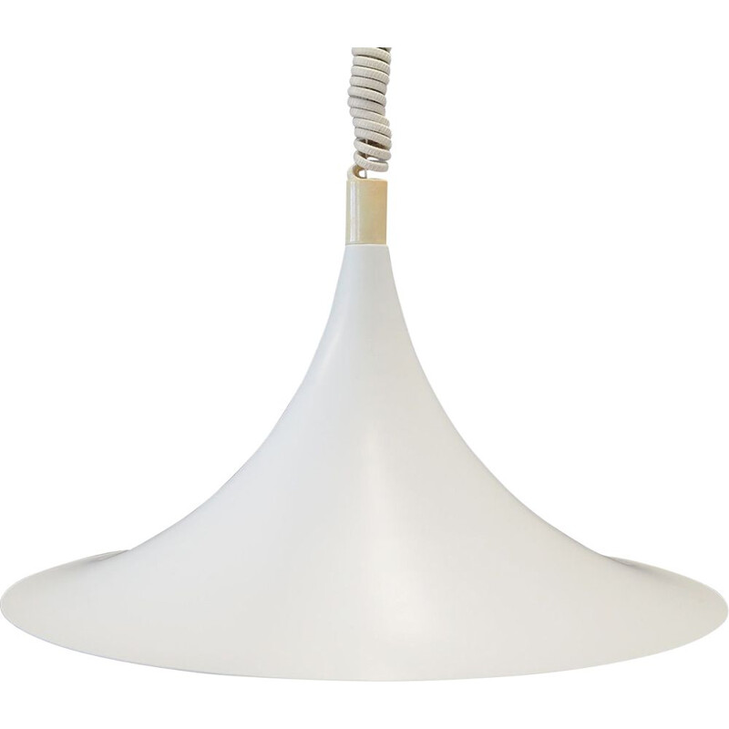 Mid century Pendant lamp metal in white Scandinavian