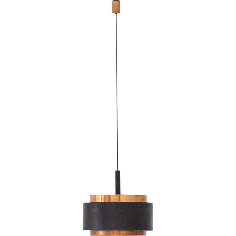 Stilnovo Pendant vintage Copper Chandelier, Italy 1958