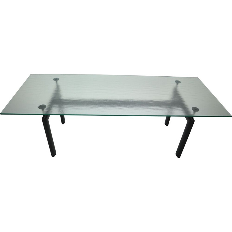  Glass Dinning Table Le Corbusier For Cassina, Italy 1970s 