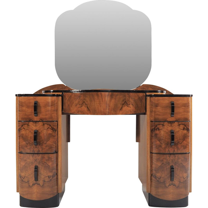 Dressing Table vintage with Mirror by Jindřich Halabala, 1950s