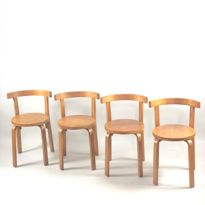 Set of 4 vintage chairs for Artek 1930 