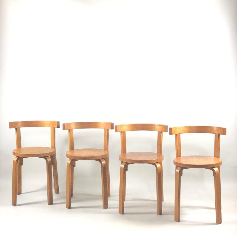 Set of 4 vintage chairs for Artek 1930 