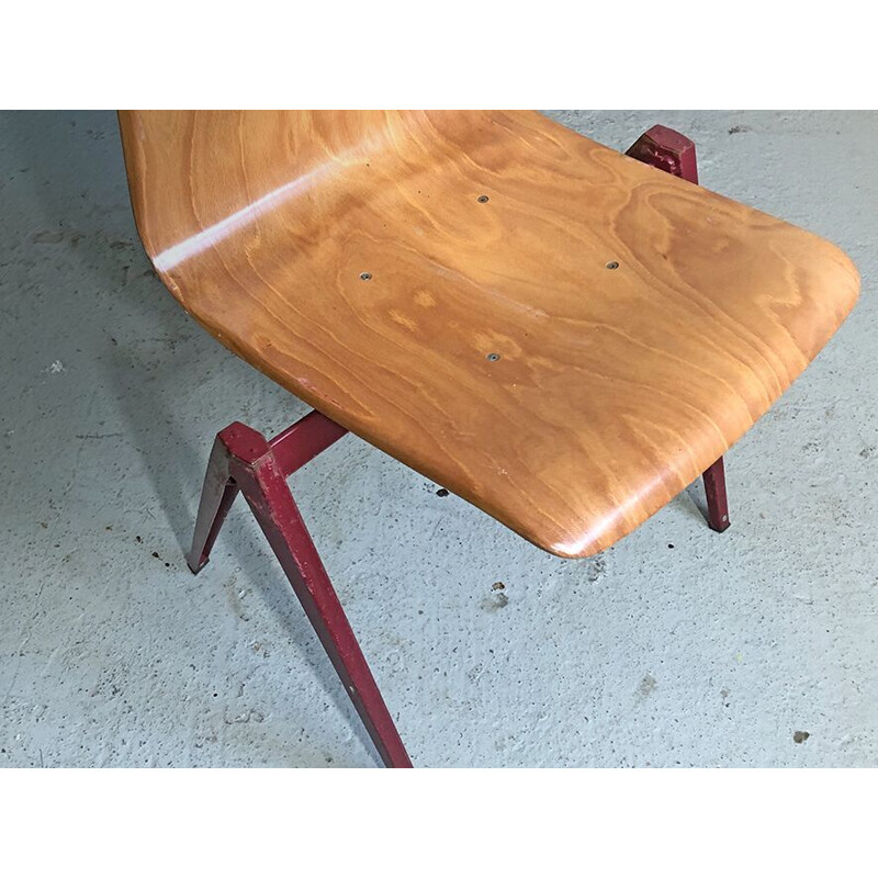 Lot de 6 chaises Vintage de salle à manger industrielles Pagwood de Woodmark Mobilier, 1960s