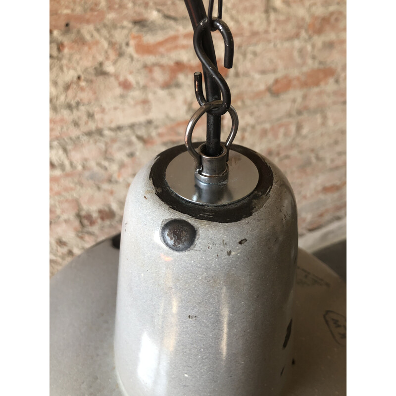 Vintage Wikasy A23 lâmpada suspensa de fábrica industrial, 1950