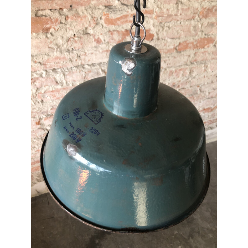 Industrial Factory Ceiling Lamp from Wikasy A23, 1950s