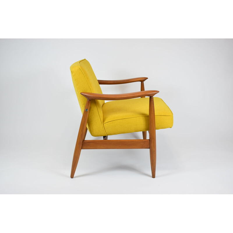 Armchair mid century by E. Homa for Gościńska Furniture Factory, Poland, yellow 1960s 