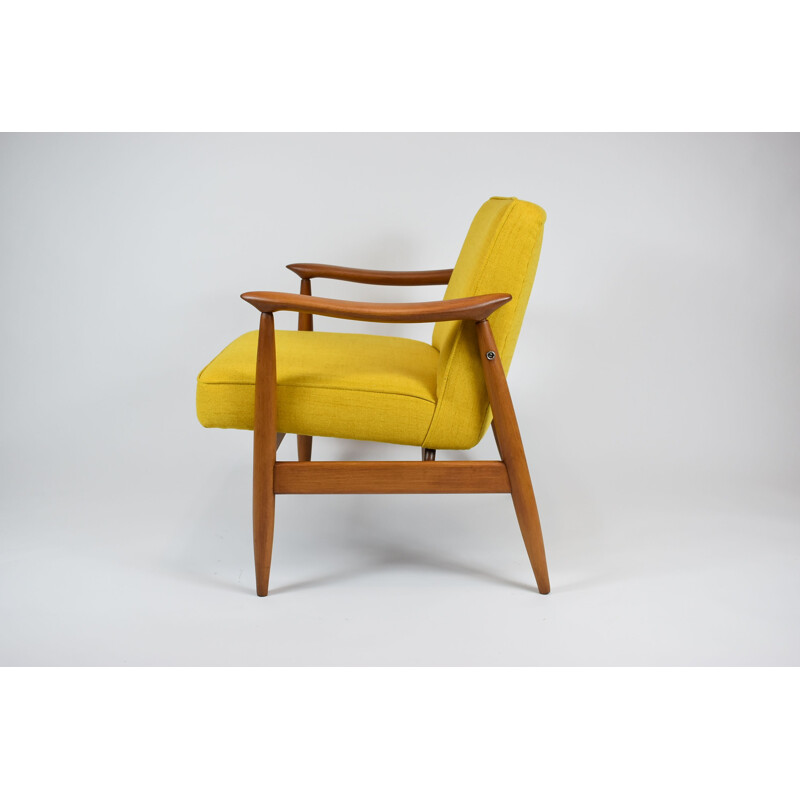 Armchair mid century by E. Homa for Gościńska Furniture Factory, Poland, yellow 1960s 