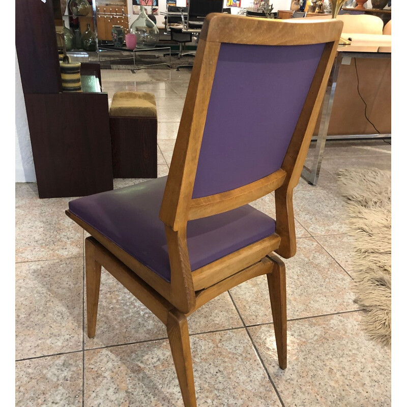 Set of 4 chairs in Mauritian oak pre 1950s