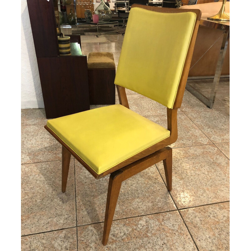 Set of 4 chairs in Mauritian oak pre 1950s