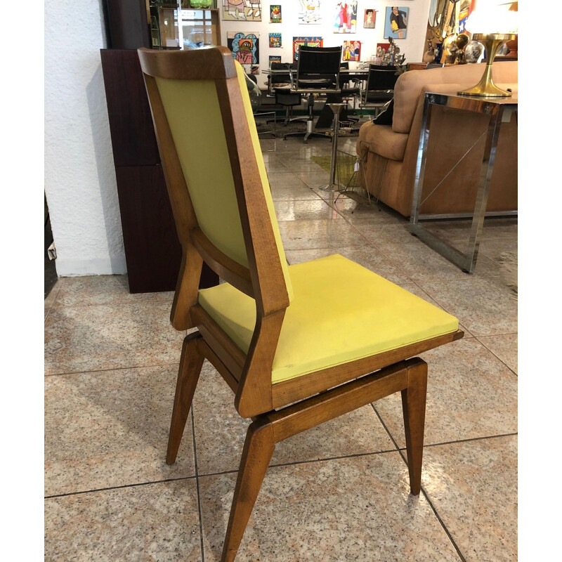 Set of 4 chairs in Mauritian oak pre 1950s