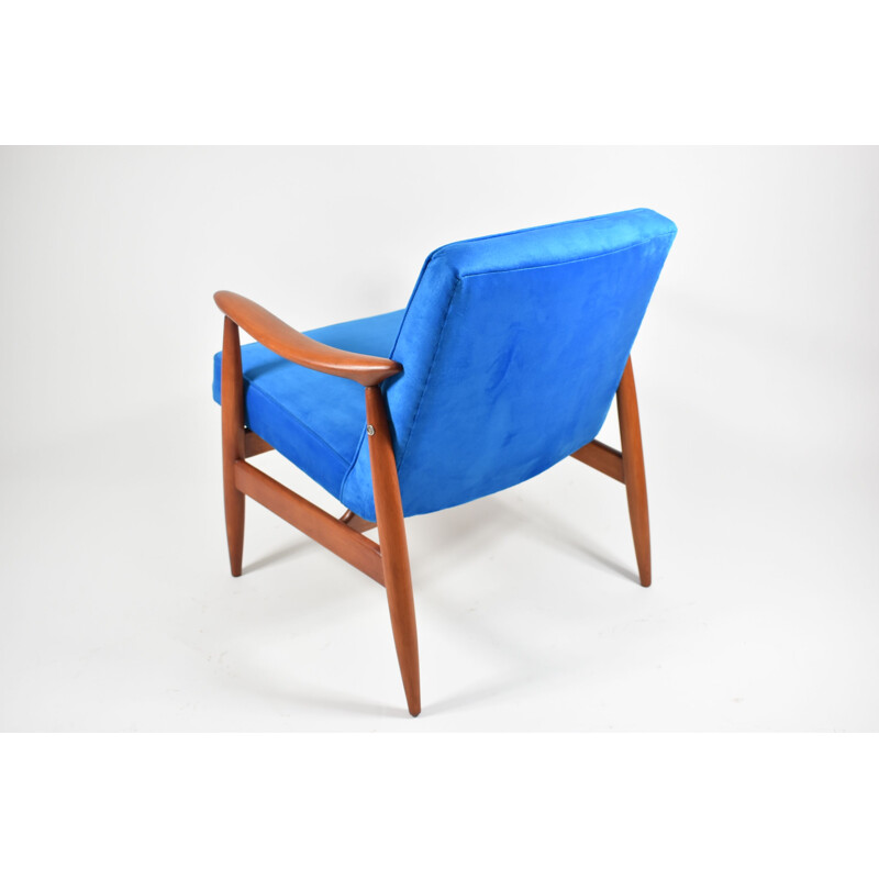 GFM-87 sillón vintage de terciopelo azul