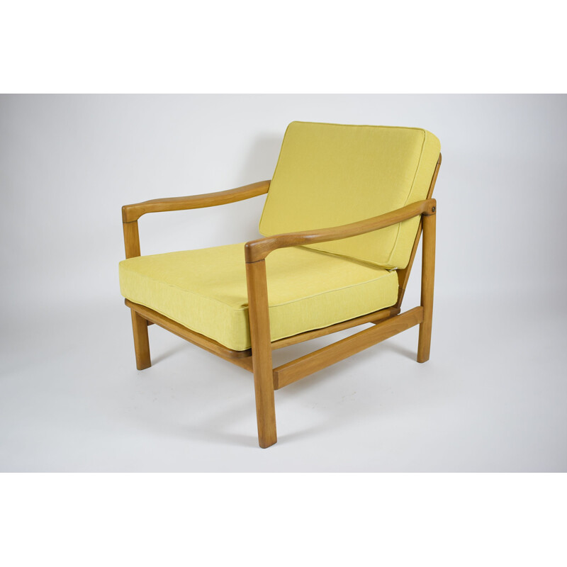 Vintage fauteuil van Z. Bączyk voor Swarzędzka Meubelfabriek, Polen, Scandinavië 1960