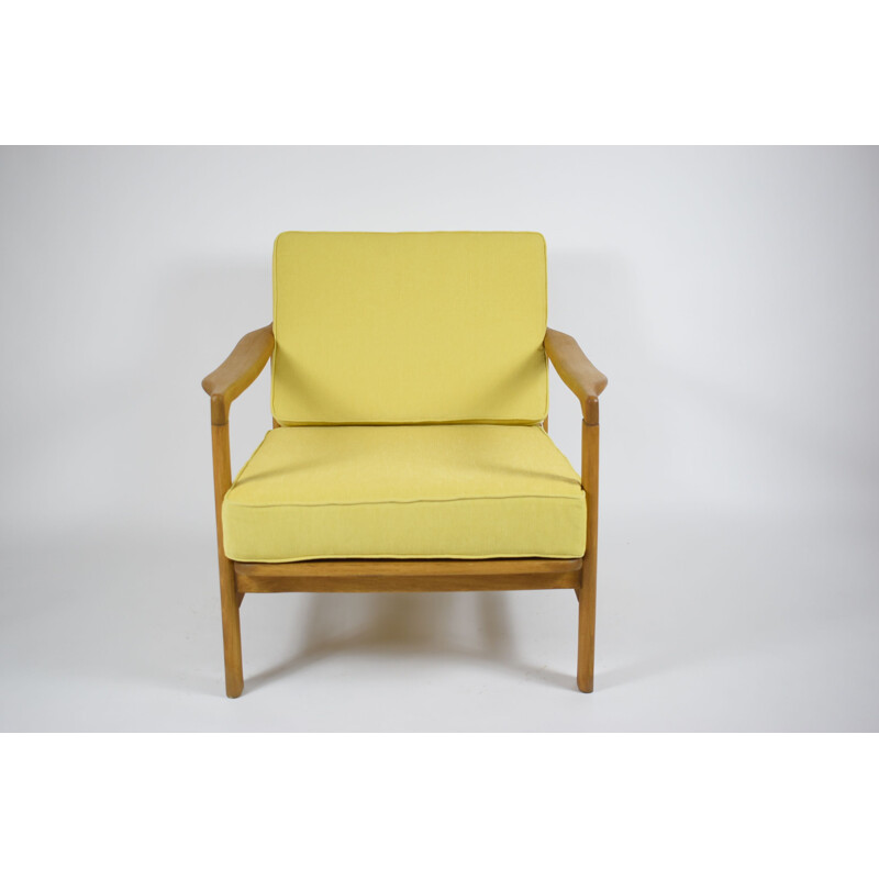 Vintage fauteuil van Z. Bączyk voor Swarzędzka Meubelfabriek, Polen, Scandinavië 1960