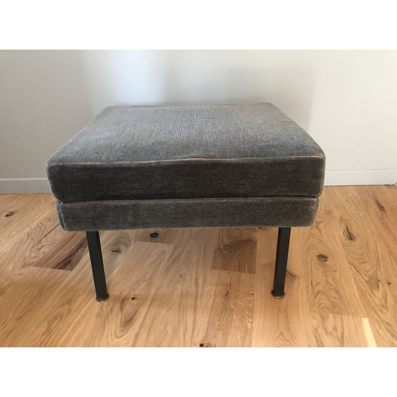 Pair of large vintage pouffes or stools 1950's 