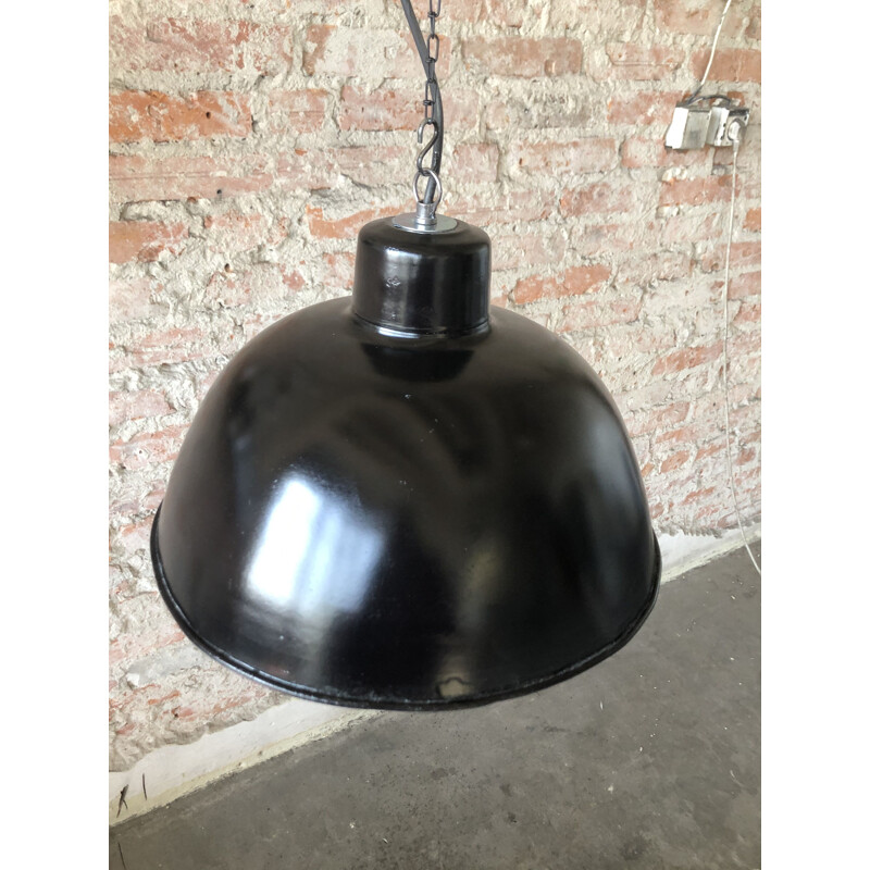 Vintage industriële Loft hanglamp type: EHS2S, Duitsland 1950