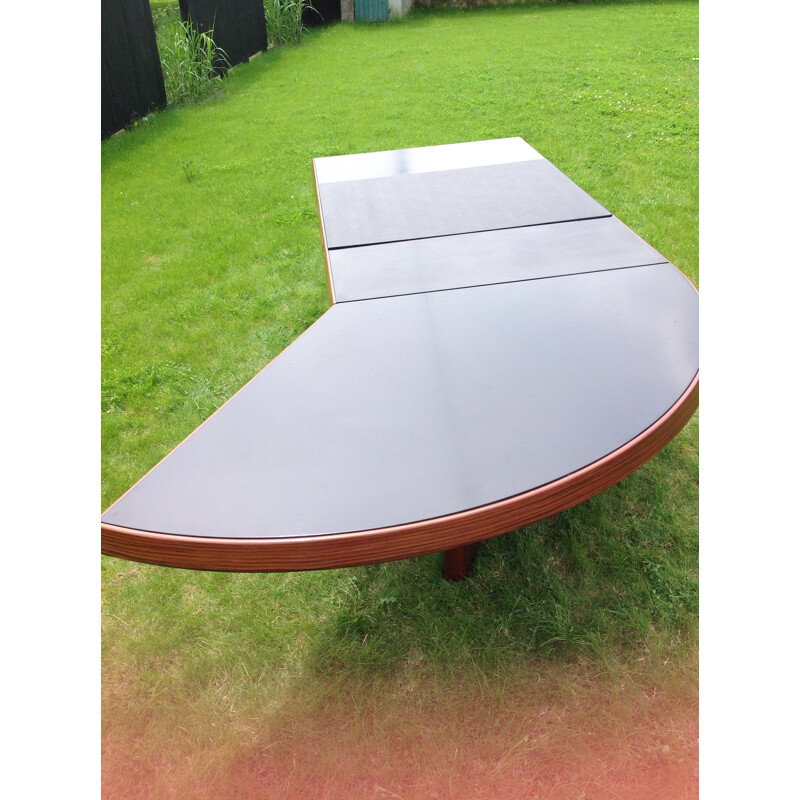 Vintage rosewood conference desk with drawer, 1970