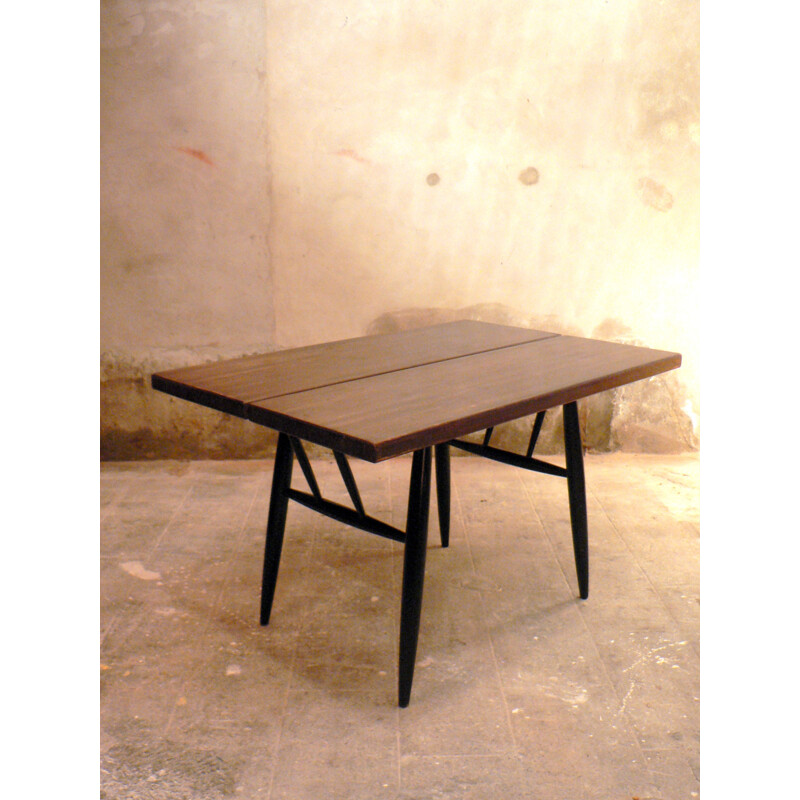 Scandinavian dining table "Pirkka" in solid wood, Ilmari TAPIOVAARA - 1950s