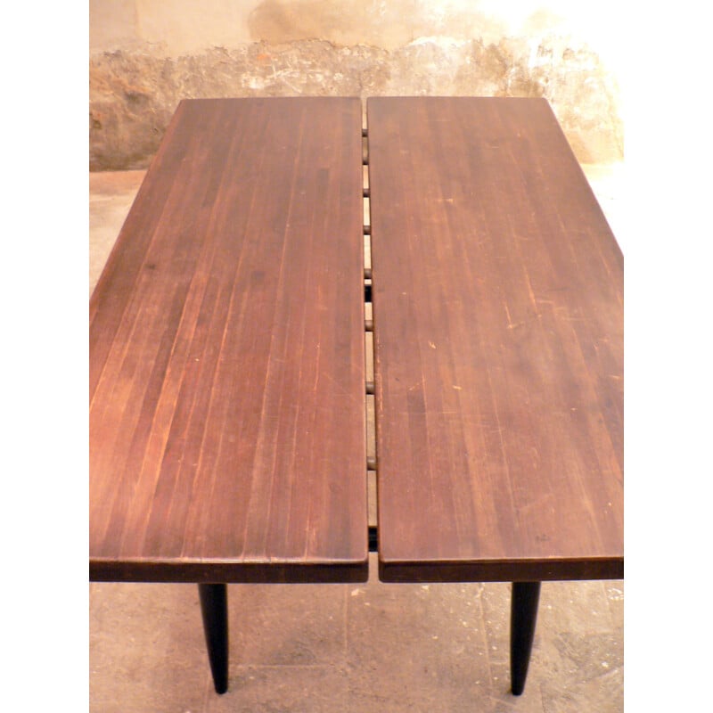 Scandinavian dining table "Pirkka" in solid wood, Ilmari TAPIOVAARA - 1950s