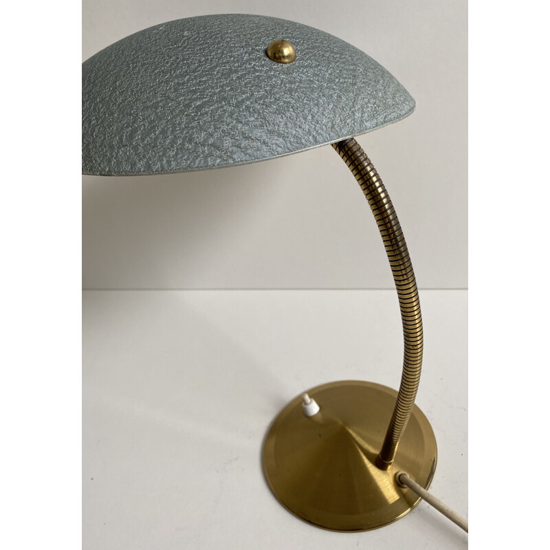 Brass Desk Lamp, Mid Century Stilnovo Style, Italian 1950