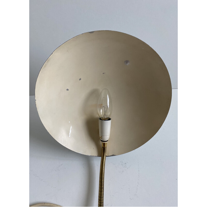 Lampe de bureau vintage en laiton, style Stilnovo Italie 1950