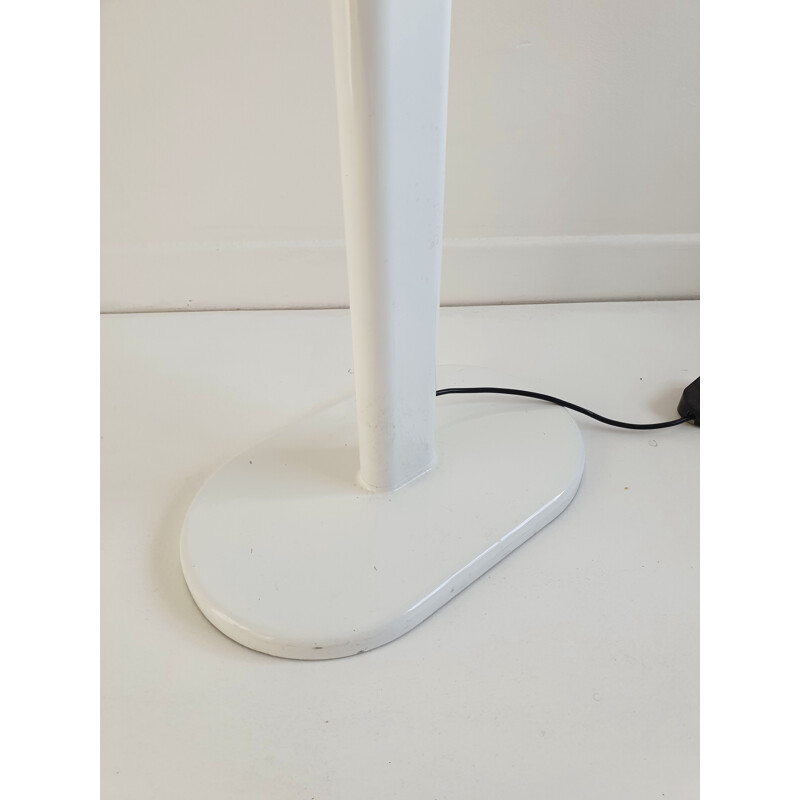 Floor Lamp mid century White Lucite and Metal  by Rodolfo Bonetto for Guzzini, Italy, 1970