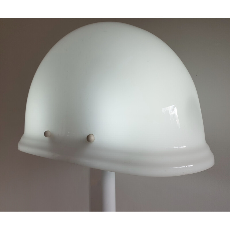 Lampadaire vintage White Lucite and Metal de Rodolfo Bonetto pour Guzzini, Italie, 1970