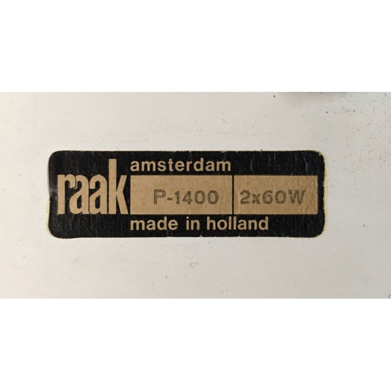 Lampada da parete vintage Raak 'Licht-Tichels' P-1400, Amsterdam 1972