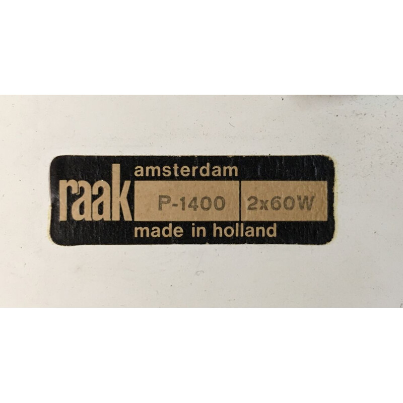 Candeeiro de parede Vintage Raak 'Licht-Tichels' P-1400, Amesterdão 1972