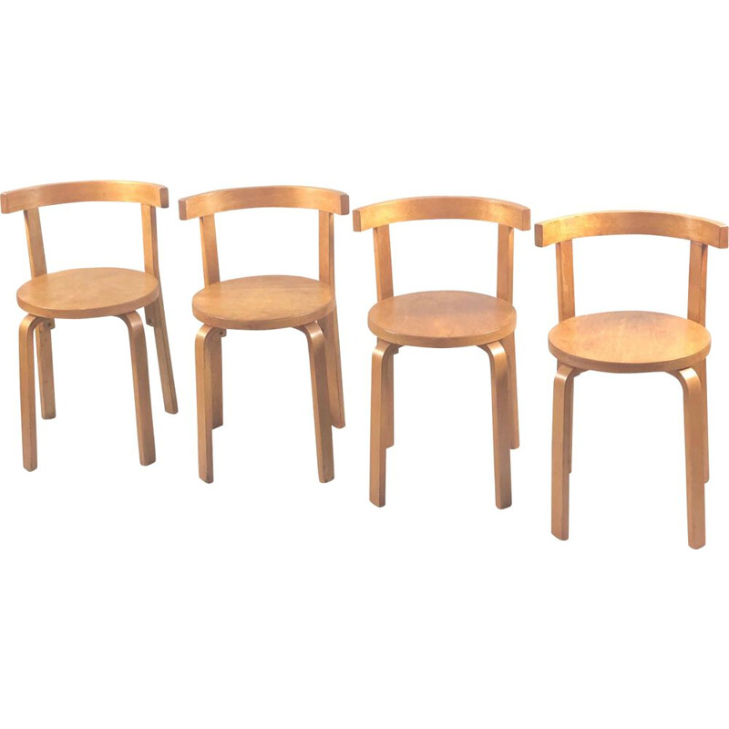 Set of 4 vintage chairs for Artek 1930 