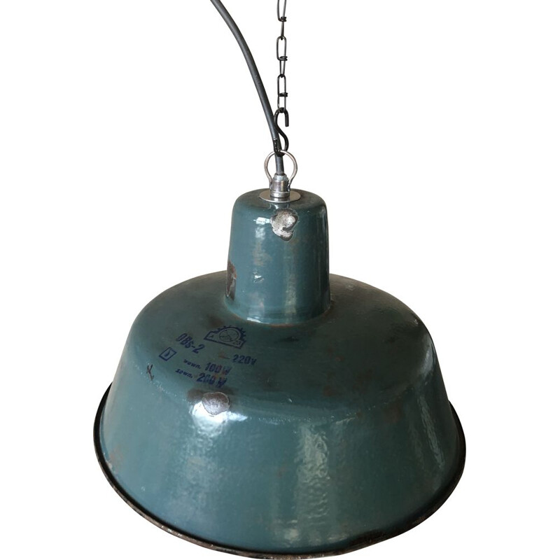 Vintage Wikasy A23 lâmpada suspensa de fábrica industrial, 1950