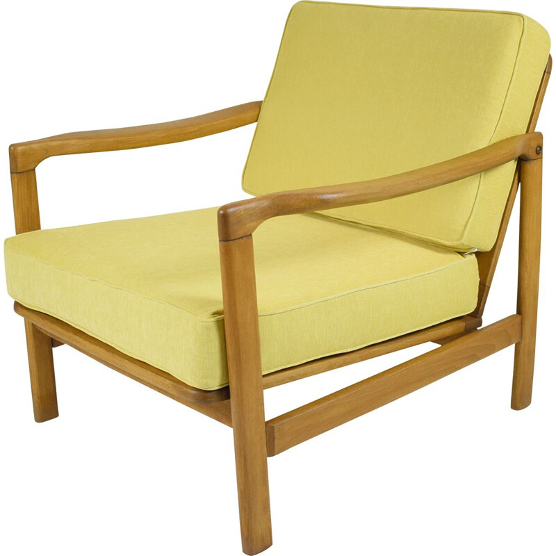 Vintage fauteuil van Z. Bączyk voor Swarzędzka Meubelfabriek, Polen, Scandinavië 1960