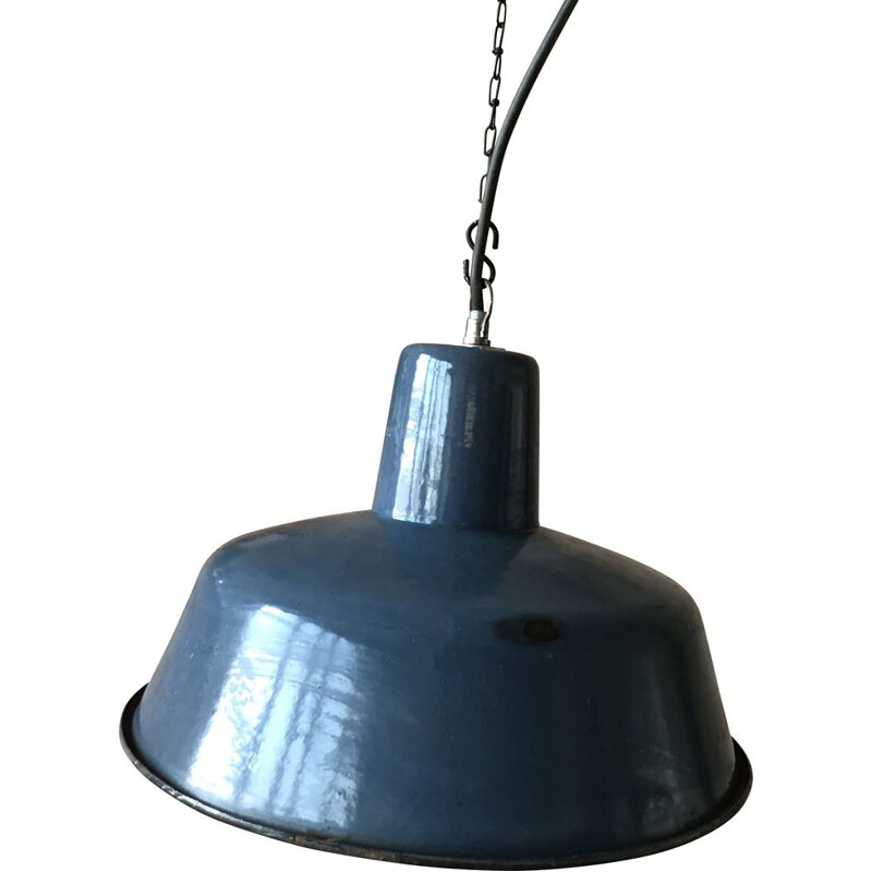 Vintage industrial factory pendant lamp, 1960