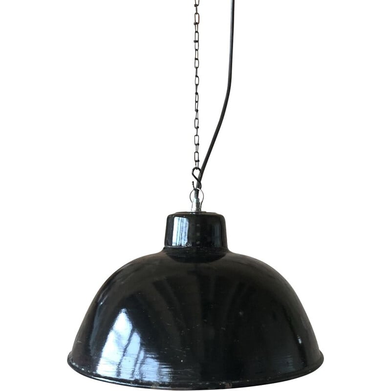 Lampada a sospensione vintage Industrial Loft tipo: EHS2S, Germania 1950