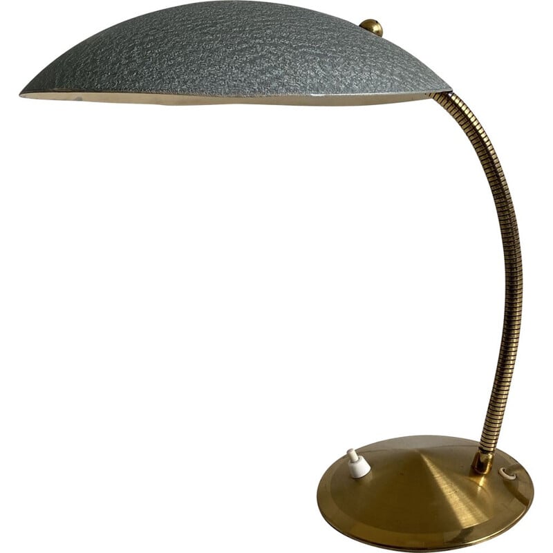 Brass Desk Lamp, Mid Century Stilnovo Style, Italian 1950